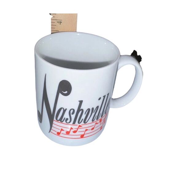 Nashville Music Note Souvenir Mug White Ceramic Coffee Cup Vintage Style Country - Picture 6 of 6